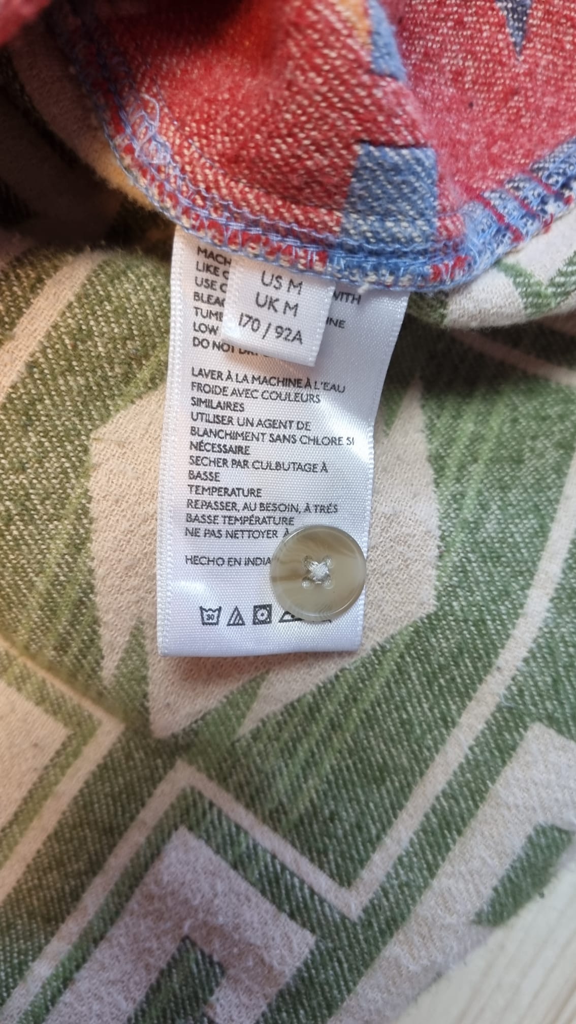 Chemise BDG à motif - M