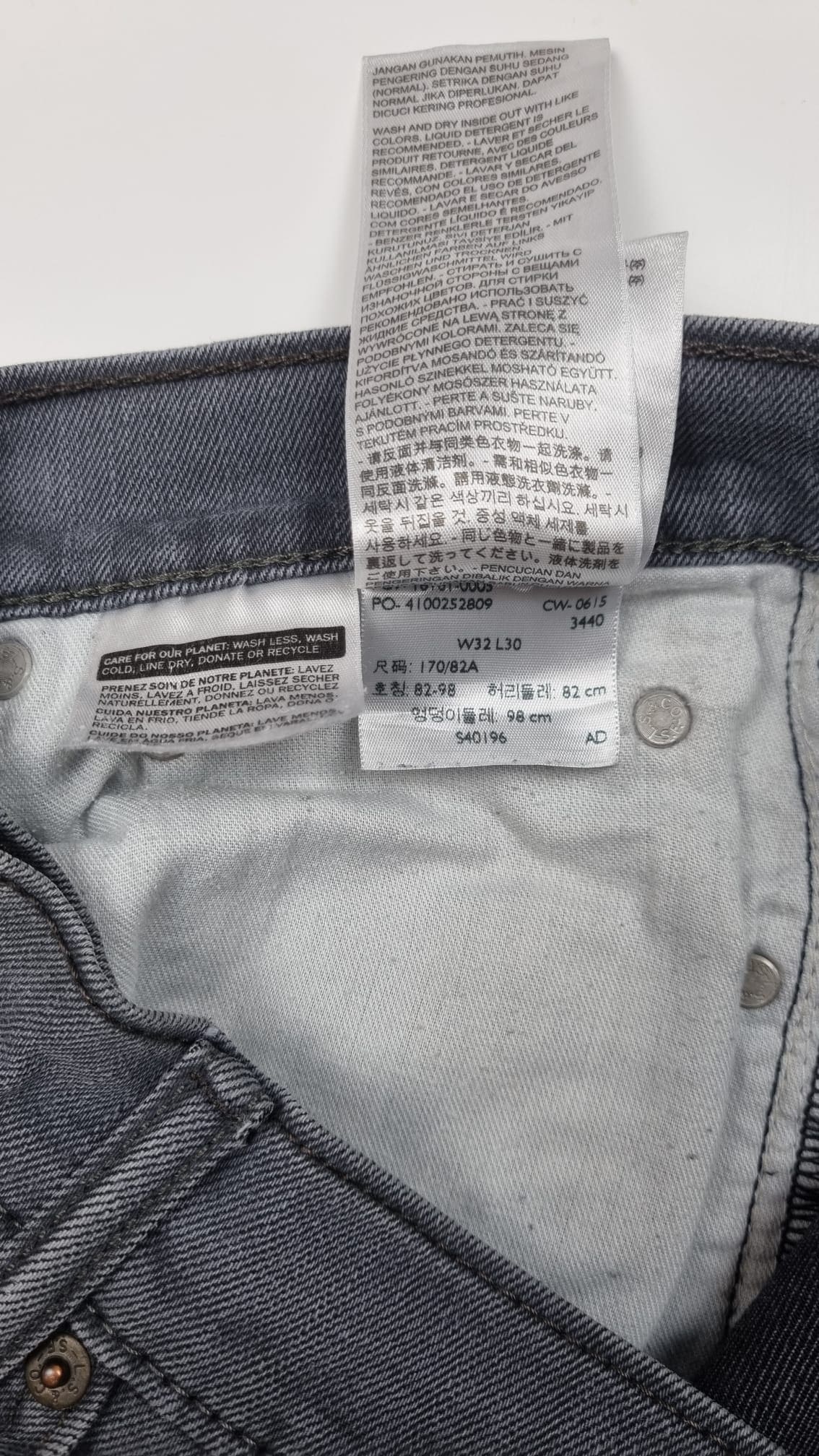 Levi's 421 gris- W32/L30