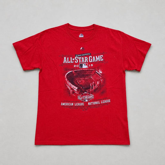 T-shirt Majestic Athletic vintage Rouge taille M - PEAKEE