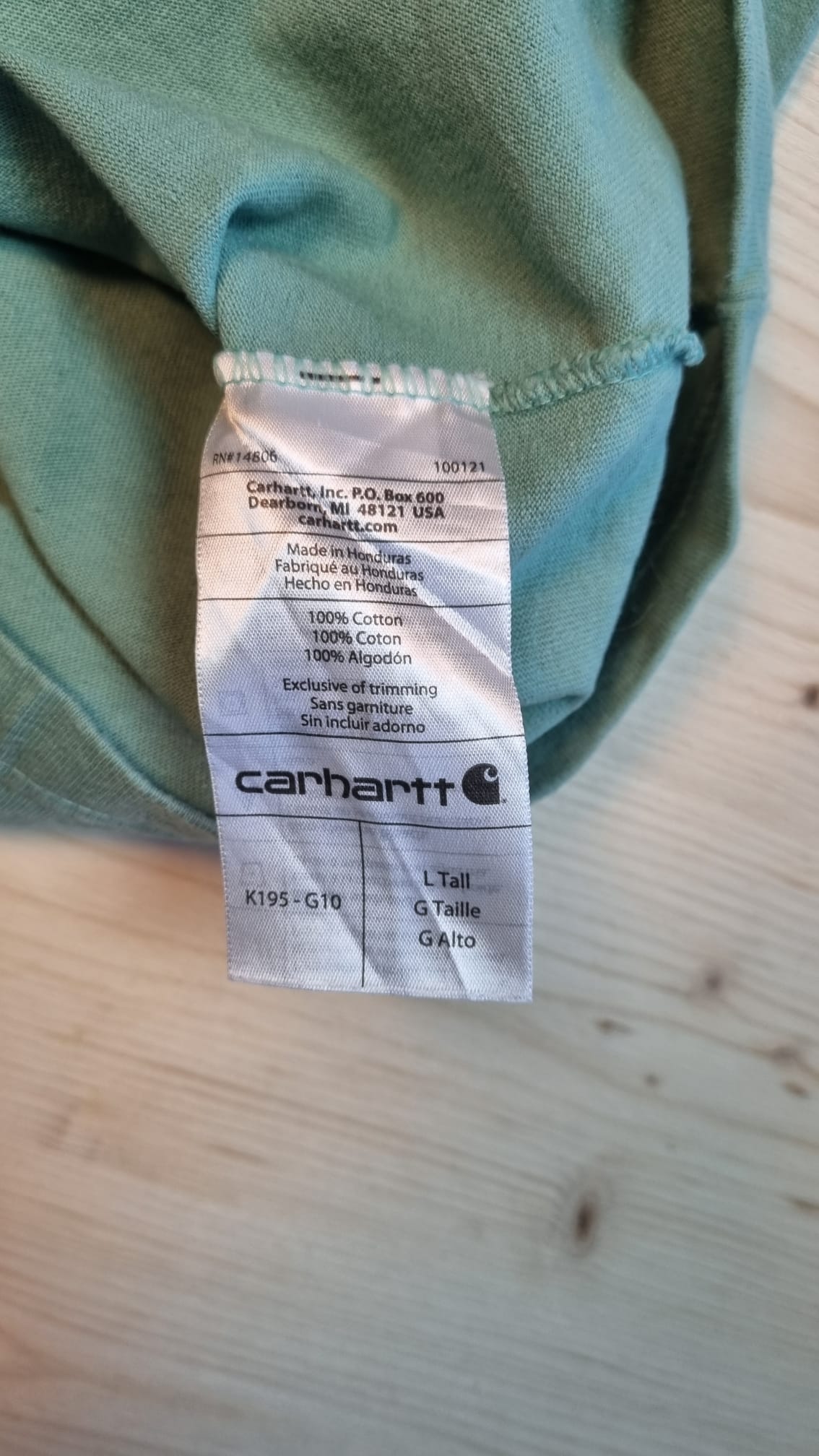 T-shirt Carhartt vert - L