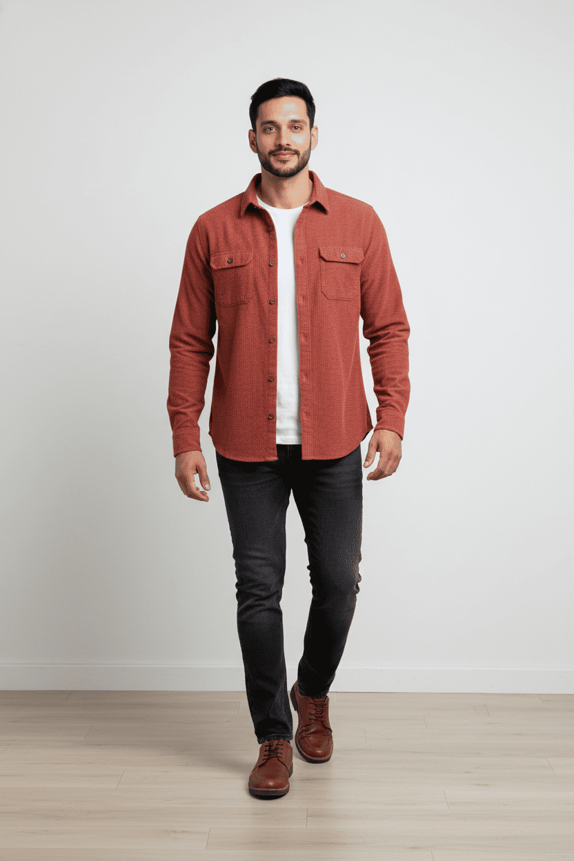 Chemise velours gaufré - M