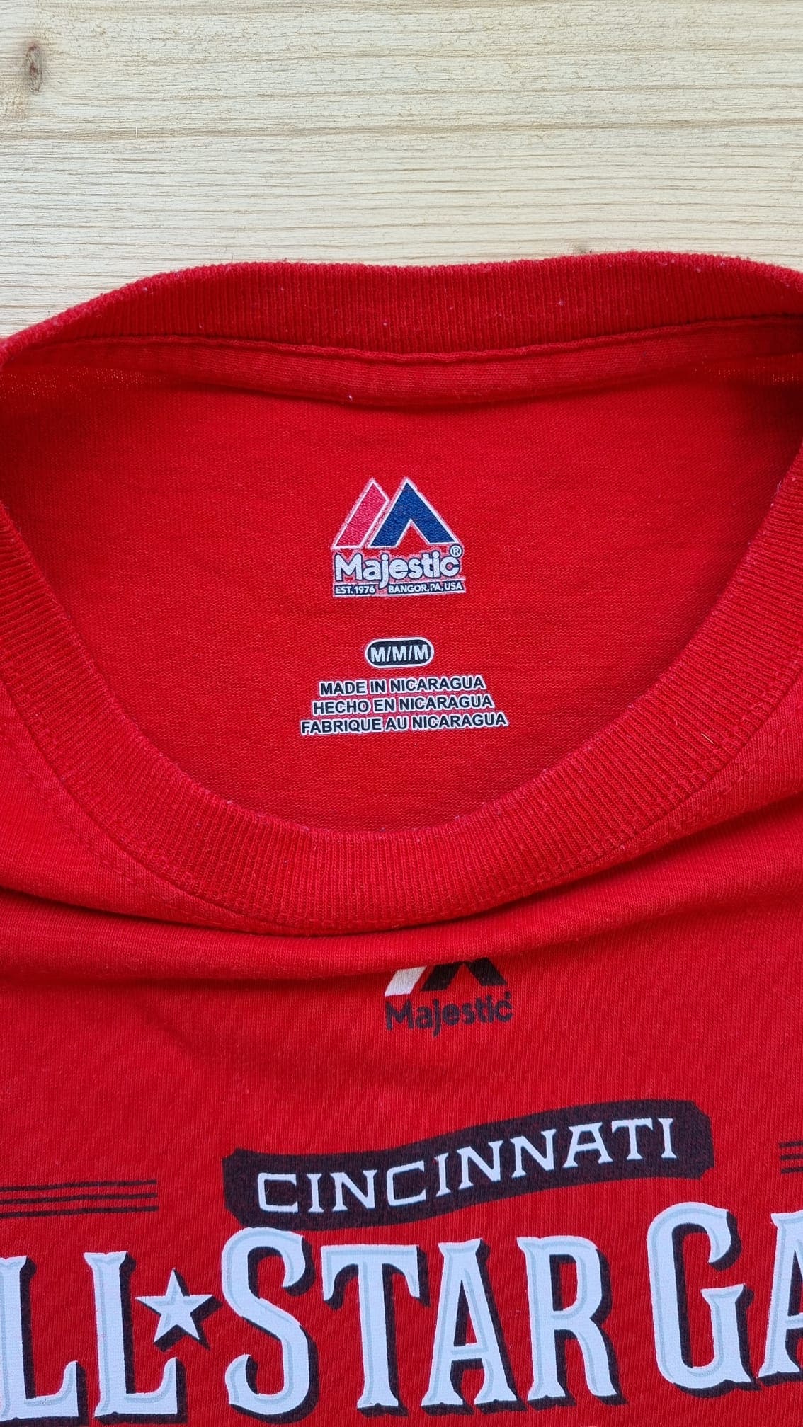 T-shirt Majestic Athletic vintage Rouge taille M - PEAKEE