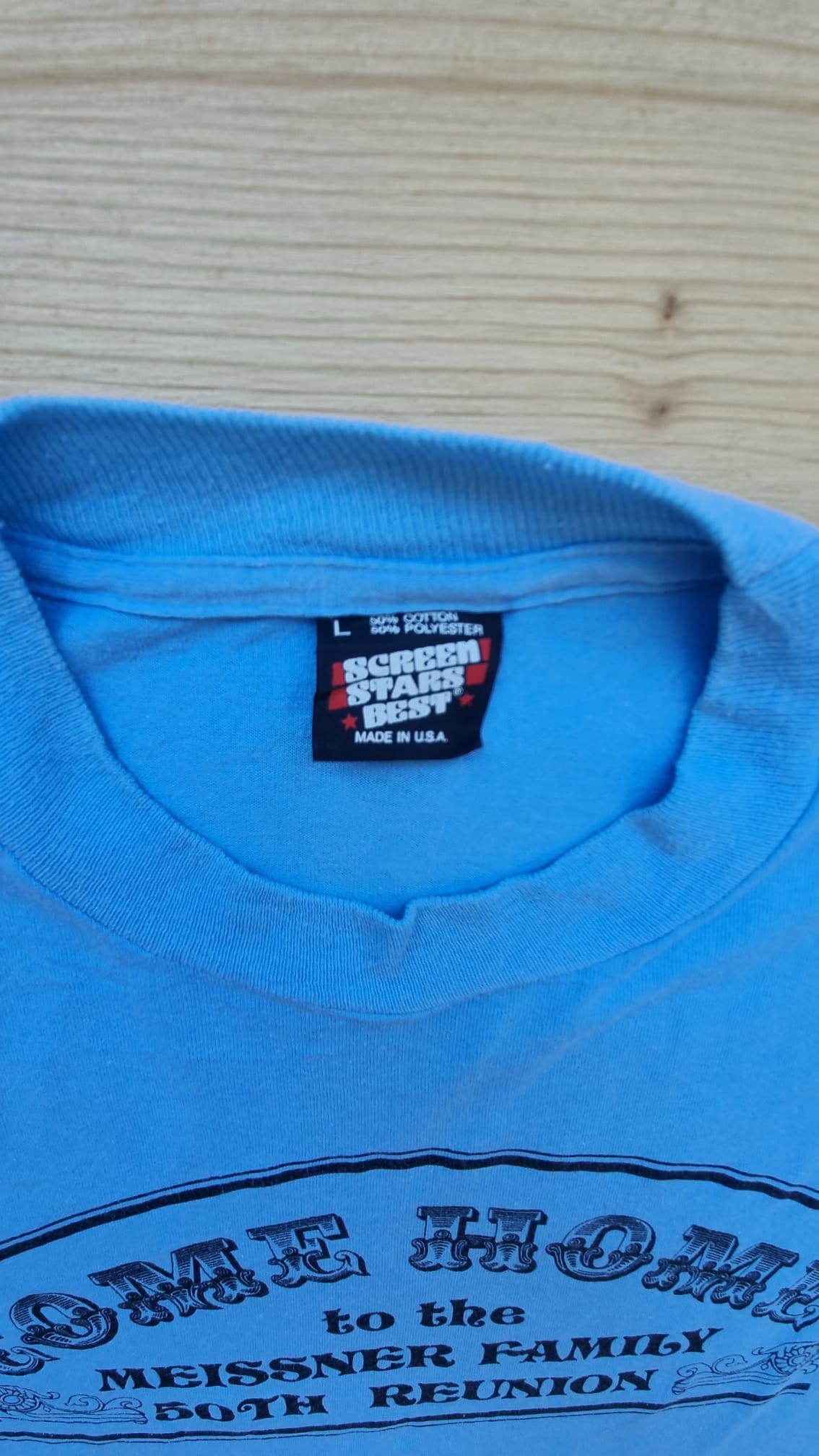 T-shirt Vintage Bleu taille L - PEAKEE