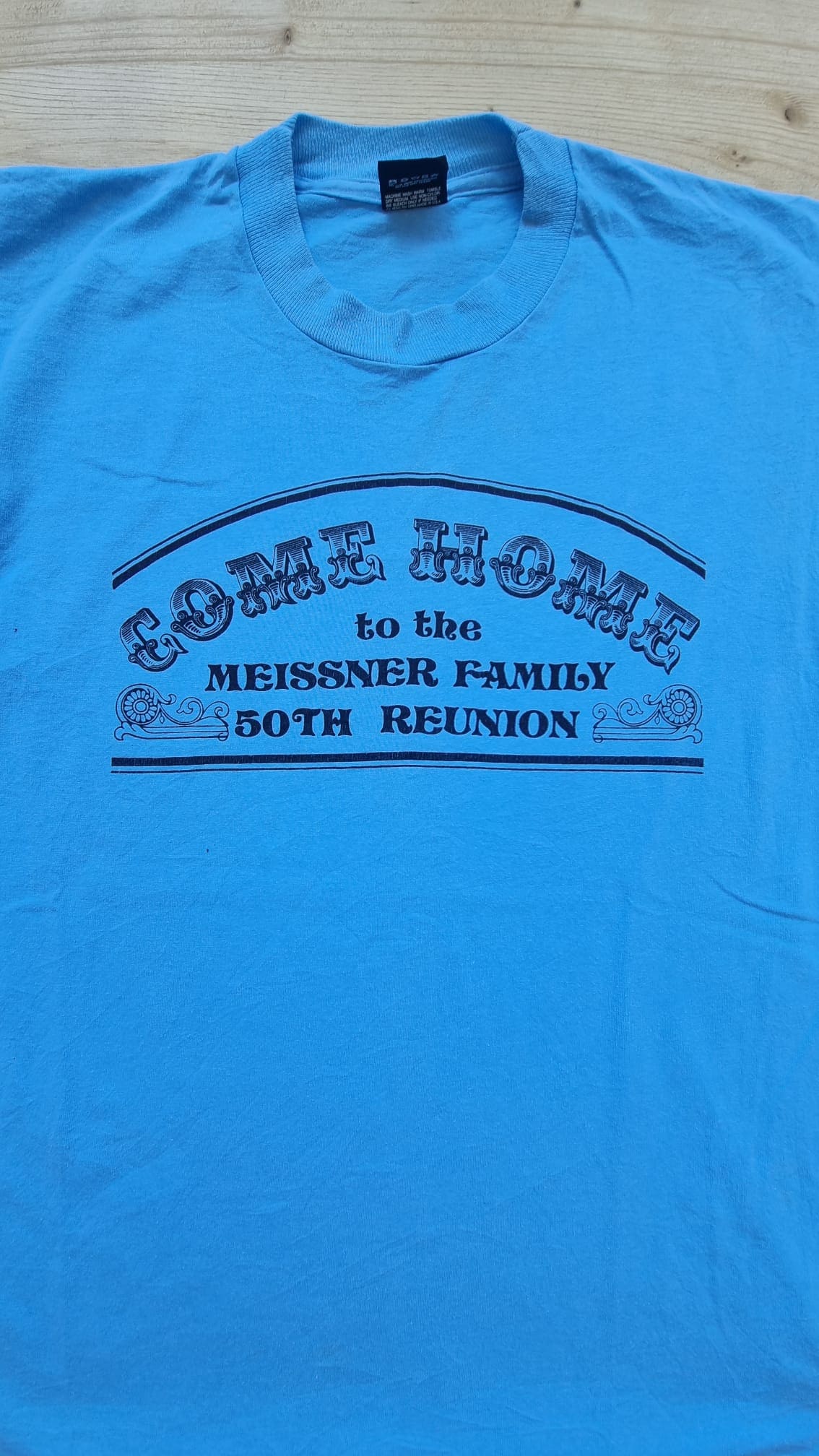 T-shirt Vintage Bleu taille L - PEAKEE